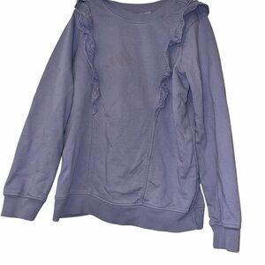 Hanna Andersson eyelet ruffle Lavender Sweatshirt sz 140 10
